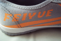 Shaolin Grey and Orange DaFu Chinese Feiyue Shoes